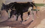 Joaquin Sorolla Bull Project oil painting